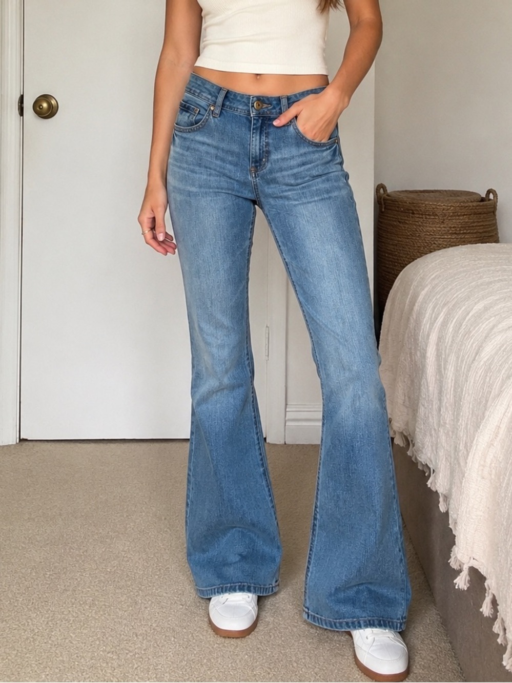 DL1961 Joy High Rise Flare Jeans Size 29 Stretch Light Wash Boho Clean Girl
